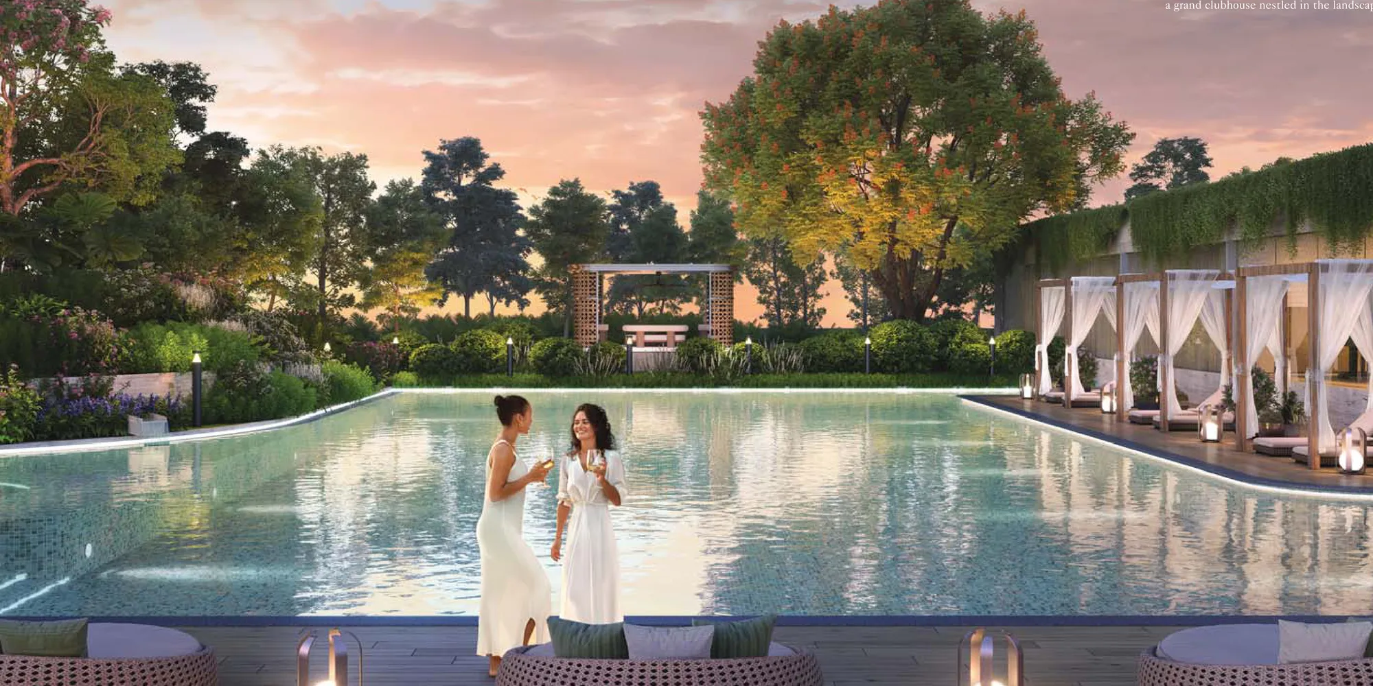 Resort-style swimming pool at Lodha Sylvan